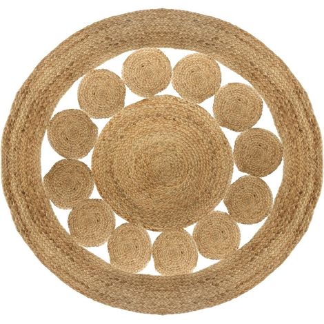Deko-Teppich aus Jute, Ø 120 cm, rund - Atmosphera (1/5)