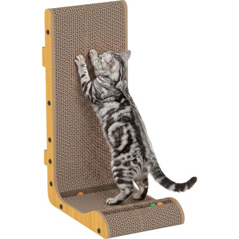 PawHut Cat Scratching Board Wall Mounted 57.5H cm Brown