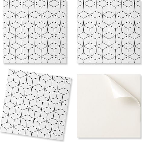 Azulejos decorativos de PVC para pared con dise帽o hexagonal de puntos, 4x50x50 cm.