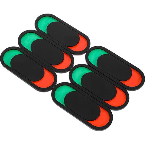 Lot de 6 Panneaux de Porte Coulissants Pmma Noir, Indicateur « Occupé » ou « Vacant » pour Toilettes et Bureau Adhésif Puissant, Signalétique Pratique et Visible (1/5)
