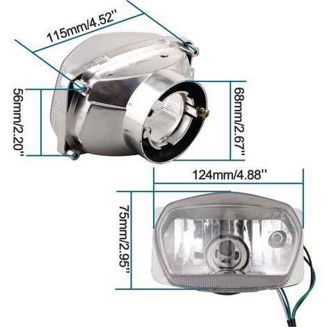 Suitable for modifying headlights on Honda, Yamaha, Kawasaki, Husvana, and other off-road vehicles. (1/4)