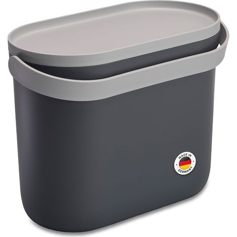 GARANTIA NOVA Biomülleimer 8 Liter graphite grey / steingrau