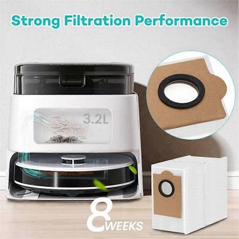 Sac à poussière pour aspirateur Lefant M3 / M3 MAX / M3L - Pièces de rechange pour aspirateur - 8 pièces (1/4)