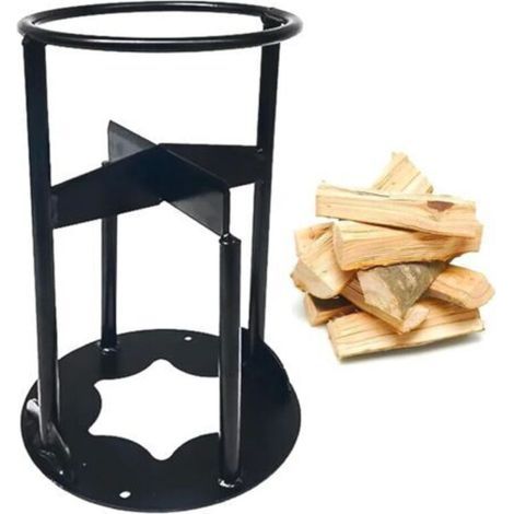 Fendeuse de bûches, coin de fendage pour cheminée, feu de joie, barbecue, jardin, camping (lame croisée, petite) (1/4)