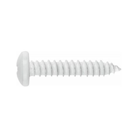 (4,2X25) TORNILLO ROSCA CHAPA CON CABEZA ALOMADA Y HUELLA PH PINTADO BLANCO. HUELLA PH(100U) - INDEX