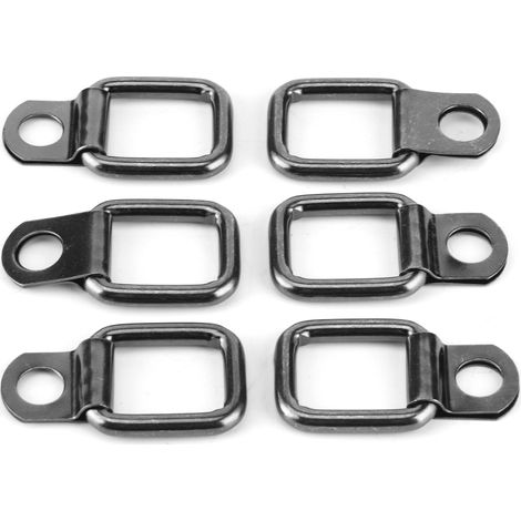 6 Anneaux d'arrimage D pliables, accessoires de remplacement pour Jeep Wrangler 2007-2017, lot de 6 crochets de fixation robustes. (1/3)