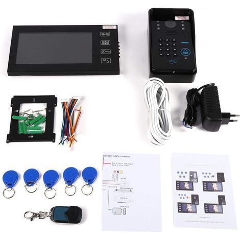Interphone vidéo avec écran LCD RFID 7" (1/5)