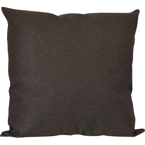 Ensemble de 3 coussins déco 65x65 amovibles pour canapés Nettuno - Marron