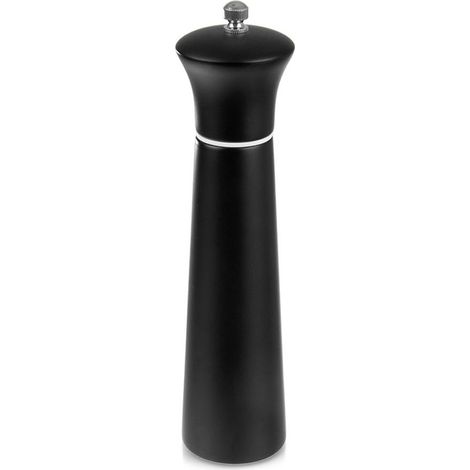 Moulin à poivre et à sel en bois noir, 21,5 cm, ensemble de 2 moulins pour assaisonnement à fixation manuelle, pièces de cuisine pour table (1/5)