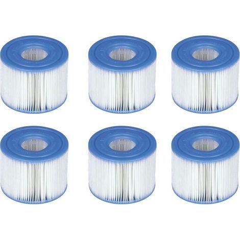 Packung mit 6 S1-Filterkartuschen für Pure Spa, Ersatzfilter, weiß, Standardgröße, einfacher Austausch, Sparpackung, kompatibel mit Whirlpools und aufblasbaren Spas. (1/5)