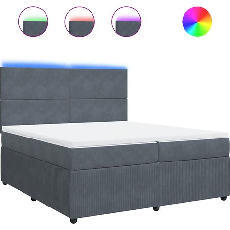 Maison Exclusive - Boxspringbett mit Matratze Dunkelgrau 200x200