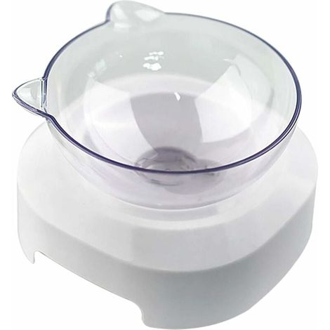 Bol pour Chat,Bol pour Chat Surélevé de Compagnie Plateforme inclinée à 15 ° Mangeoire pour Chat Hauteur réglable Dual Angle Parfait pour Les Chats et Les Petits Chiens (1 Bol)-Fei Yu