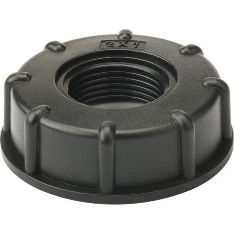 Bouchon s60x6 pour cuve 1000 litres – Filetage intérieur 1 pouce – Adaptateur IBC en plastique – Joint en mousse PE (1/5)