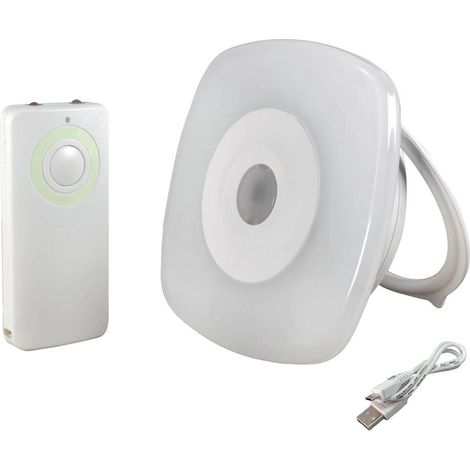 Veilleuse LED rechargeable USB, 0.5W, 18 lumens, 3000K blanc-chaud, avec télécommande, à suspendre ou à poser - Tibelec (1/5)