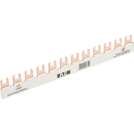 Barra de conexión 1P 63A 10mm2 horquilla 12 mod EVG1PHAS12MODUL 215637