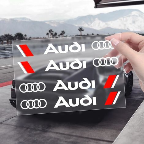 (Blanc - 4 pièces) 4 autocollants pour poignées de porte de voiture, en vinyle, compatibles avec Audi A6 Q7 A7 S3 A8 A3 RS5 A1 A5 A4 B8 Q5 Q3 TT Q2L