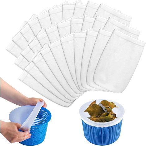 30 Pièces Chaussette Skimmer Piscine,Chaussette Skimme,Chaussettes Skimmer Piscine Panier,Pool Skimme Socks Nylon Élastique pour Attraper Les Feuilles, Cheveux (1/5)