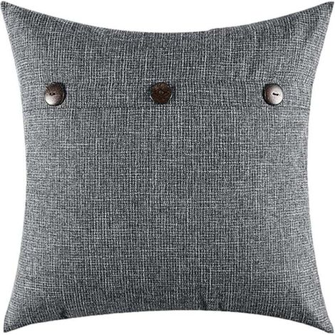Bardusch-Housse de coussin, garnissage coussin 45x45 cm - gris - polyester (1/4)