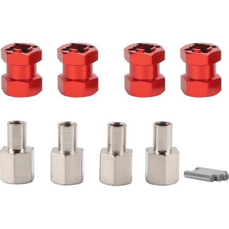 Adaptateur de Roue à Extension Hexagonale pour D90, AX10, CC01, SCX10, F350 - Rouge (1/5)