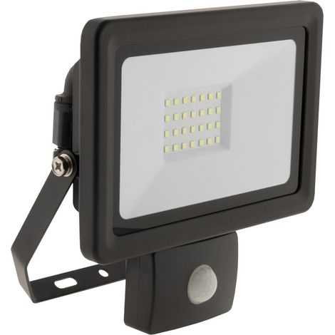 Zenitech – Projecteur LED étanche 30W – Détecteur de mouvement – Étanchéité IP44 – 2400 Lumens – 6500 Kelvin – Classe énergétique A+