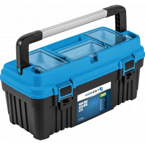Hogert Technik HT7G066 Maletín herramientas con asa azul/negro
