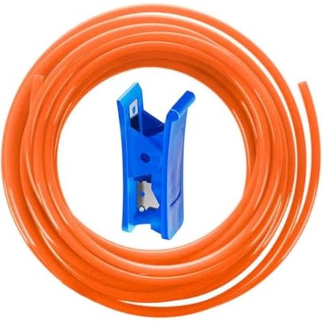 12 Meter PolyuréthaneTuyau orange Pneumatique, PU Tuyau Air, 10mm OD x 6,5mm ID, Polyuréthane PU Air Tuyau Kit, 1 Pcs Coupe-Tuyau (1/5)