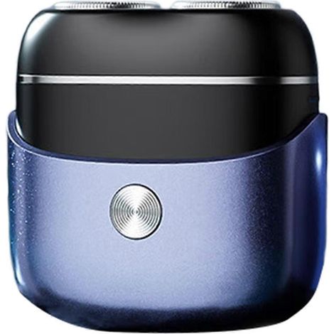 Mini rasoir électrique portable rotatif, format de poche, avec tête de rasage magnétique pour homme, violet. (1/5)