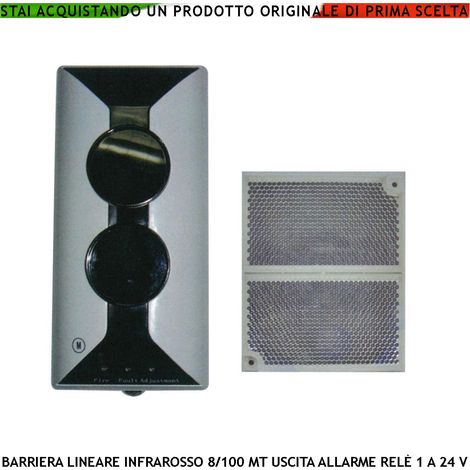 RILEVATORE LINEARE DI FUMO RIFLESSIONE LUCE INFRAROSSO OPACIZZATA DAL FUMO USCITA RELÈ INCENDIO ALIMENTAZIONE 12/24 V (1/4)