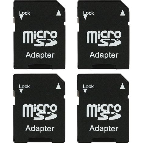 4 PCS Adaptateur de Carte mémoire Micro SD, Facile à Lire, Compatible avec de Nombreux appareils avec Emplacement pour Carte SD, tels Que Les Ordinateurs Portables, Les appareils Photo, etc