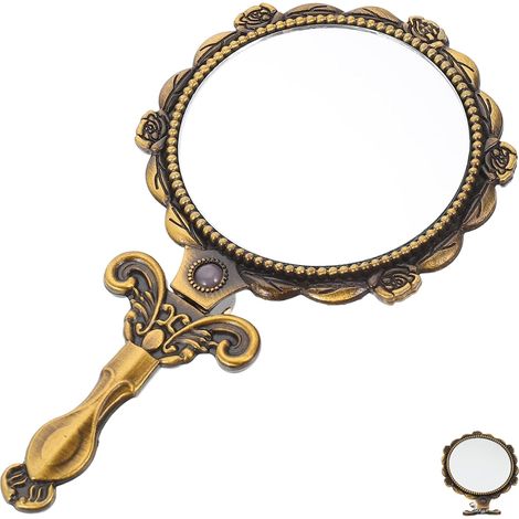 Miroir De Maquillage Pliable Rétro Portable