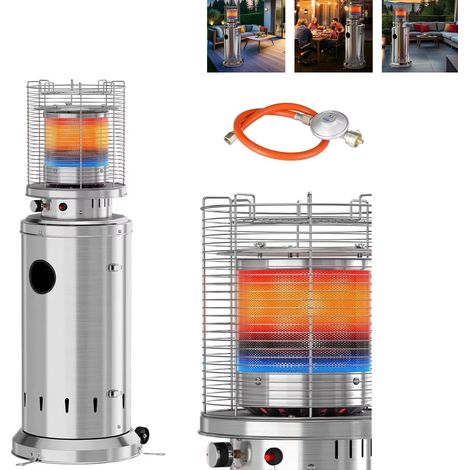 Chauffage d'extérieur, Chauffage domestique, Appareil de chauffage, Chauffage portable, Adapté au camping et aux terrasses(Argent)