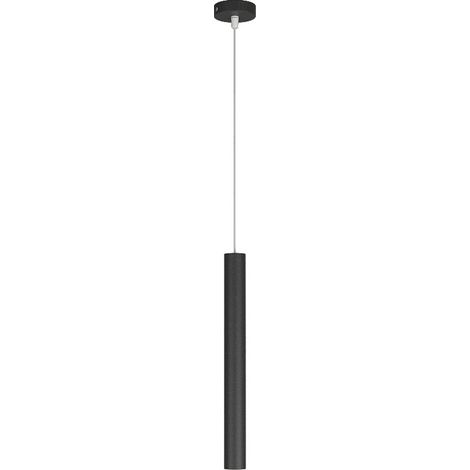 Sospensione Moderna Round Tube Metallo Nero 1 Luce Gu10 (1/4)