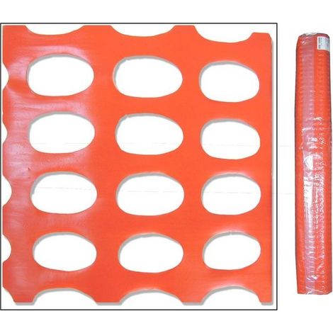 Tenax 82056004 Rete da Cantiere in HDPE 50 m altezza 1,80 m maglia 55x55 mm colore Arancione