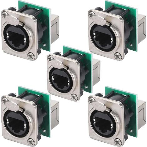 Ethercon Rj45 Chassis Plug, D-N8FDP RJ45 Vertical Panel Connector, Vertical Panel Connector, Cat5 RJ45 D Series, Easy Installation (1/5)