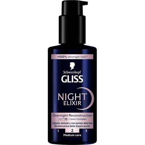 SCHWARZKOPF GLISS NIGHT ELIXIR SIERO RICOSTRUZIONE NOTTURNA 100 ML SIERO CAPELLI CON COMPLESSO IONICO