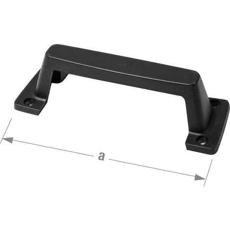 Poignée de tirage porte garage PVC noir