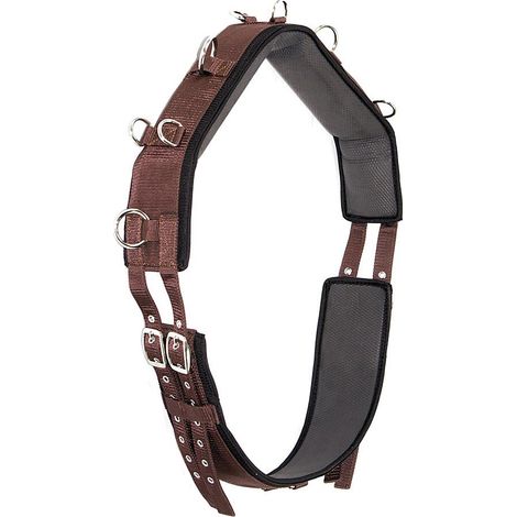 Nero - Fascione da doma in nylon con imbottitura e sottopancia in neoprene