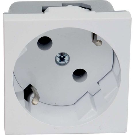 KOPOS QS 45x45HB Geräteeinsatz 1fach Steckdose (L x B) 45 mm x 45 mm 1 St. Weiß