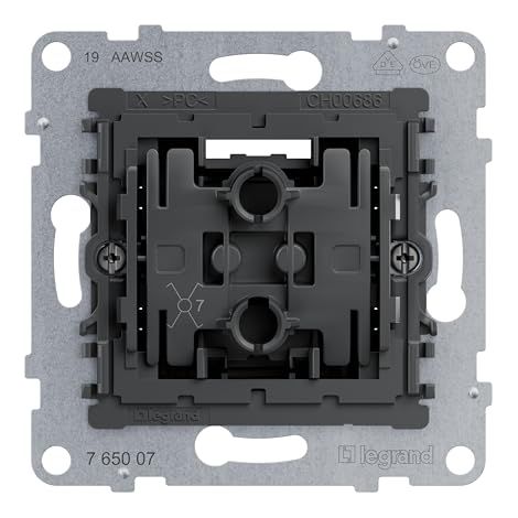 LEGRAND, SEANO INSERT D'INTERRUPTEUR CROISÉ, BORNES À VIS, FONCTION D'ÉCLAIRAGE LED (NUMÉRO D'ARTICLE : 764526), FONCTION DE CON