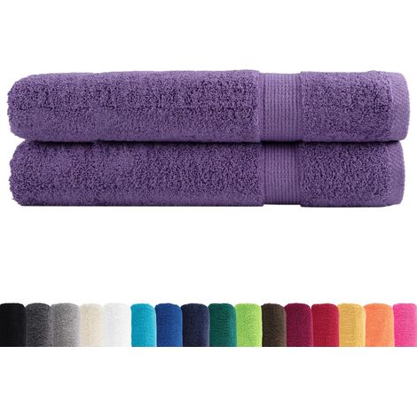 Premium-Saunatücher SOLUND 2 Stk. Lila 80x200 cm 600 g/m² vidaXL