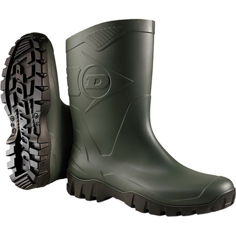 Bota de goma DUNLOP de media caña número 44 verde normal K580011