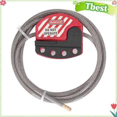 Câble de verrouillage réglable en acier inoxydable, longueur 1,8 m, diamètre 6 mm, PVC résistant aux UV, 4 trous de clé pour la (1/4)