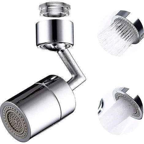 Rallonge de robinet 1080° avec filtre anti-éclaboussures pivotant et douchette pour cuisine (1/5)
