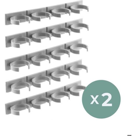 Soporte para especias adhesivo - INNOVAGOODS - Tarro de especias divisible (2 pcs) - 40 tarros - Gel Nano PU - Gris (1/5)
