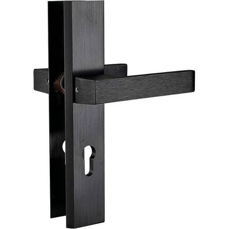 FLOKO Außentürgriff, schwarzer Aluminiumeinsatz, 72 mm, modern (1/3)