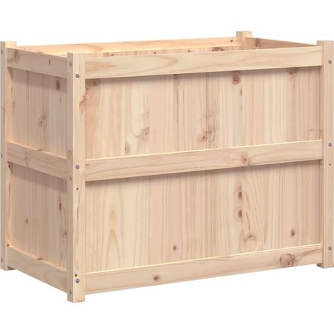 Vassoio per fioriera aiuola rialzata piante fiori terrazza giardino 90 x 50 x 70 cm legno massello di pino marrone 020038004