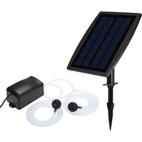 Solar-Wasserpumpe, Sauerstoffbelüfter, Brunnen, Solar-Teichbelüfter, Aquarium-Sauerstoff-Teich-Belüftungsrohr, Luftblasenstein