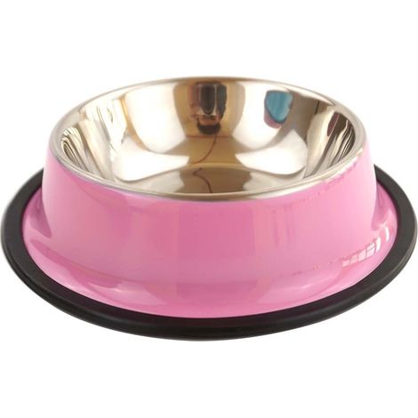Gamelle pour chat en acier inoxydable avec fond antidérapant (1/4)