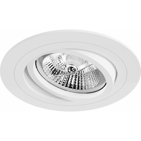Faretto da Incasso Avant R 111mm per Lampadine GU10, Struttura in Alluminio Bianco Opaco, Inclinabile 45 gradi e Orientabile - Beneito & Faure (1/4)