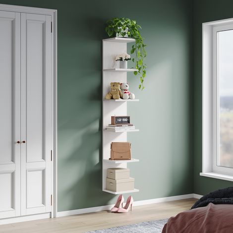 SONNI Multifunktionales Regal mit 6 Etagen für Wohnzimmer, Küche, Flur – 160cm Höhe, Einfache Montage (1/5)